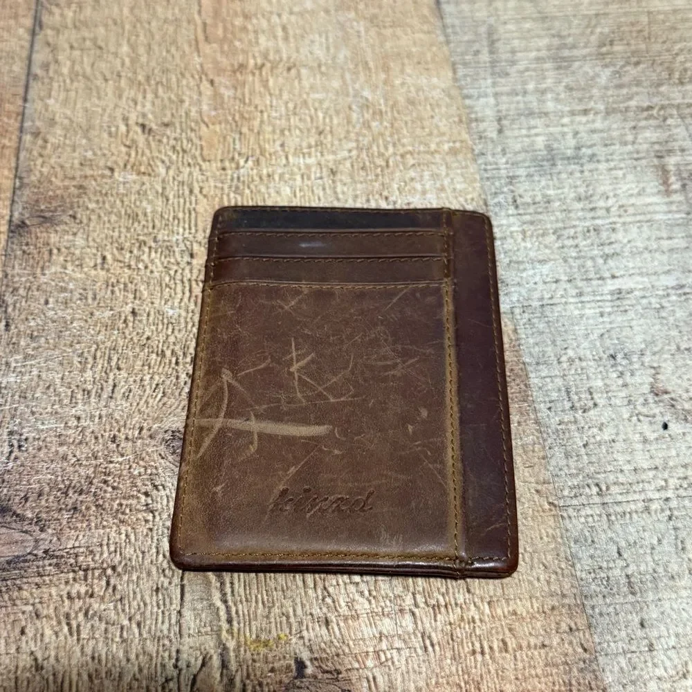Kinzd Crazy Horse Leather Slim RFID Blocking Wallet card holder